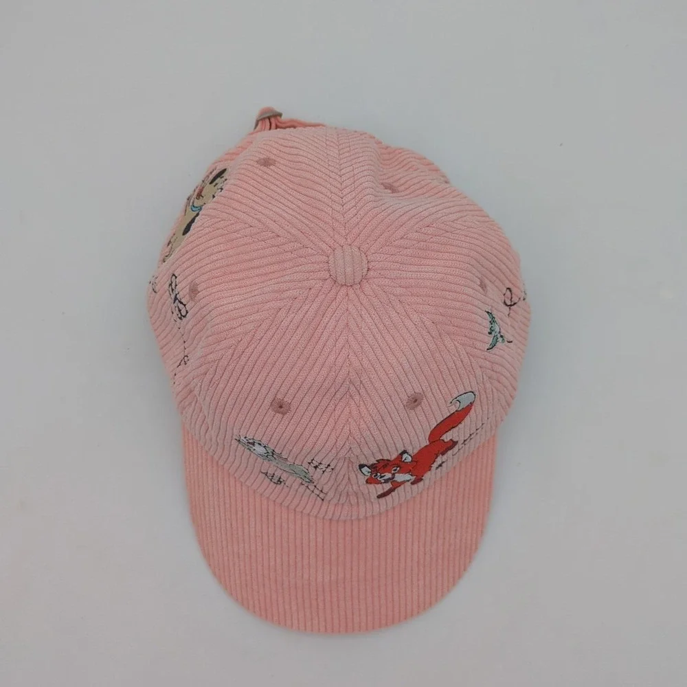 Disney Critters Corduroy Hat Cap Strapback Pink Peach Adjustable Tod Thumper